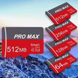 Cartão de Memória FLASH BLIKSEM 64MB-512MB SD/TF – Classe 4 Alta Velocidade, Seguro SDHC/SDXC, Tamanho Compacto para Telefone, Câmera, Tablet, Notebook e Console de Jogos, Compatibilidade Versátil | Esquema de Cores Ousado | Compatibilidade Inteligente