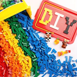Conjunto de 500 Peças de Blocos de Construção Educativos para Crianças – Brinquedos de Construção DIY Coloridos para Estimular a Criatividade & Imaginação, Perfeito para Meninos & Meninas, Presentes Ideais para Natal, Ação de Graças & Aniversários, Partículas Pequenas, Quebra-Cabeça