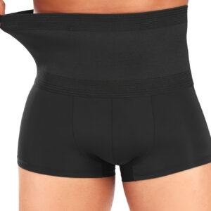Calções Modeladores de Cintura Alta para Homens – Respiráveis, Boxers de Controle de Barriga para Esportes & Fitness