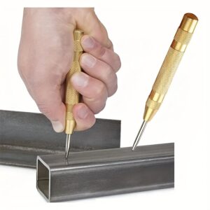 Punção Central Automático com Mola de 5 Polegadas – Aço, Ferramenta de Marcagem de Precisão & Iniciador de Furos