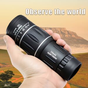 1pc Telescópio Monocular de Alta Definição 10X42, Foco Manual, Tubo Portátil Único com Foco e Ocular Ajustáveis, Material ABS Durável, Ideal para Camping ao Ar Livre, Caça, Viagens, Concertos e Pesca, Presente Perfeito para Todas as Ocasões
