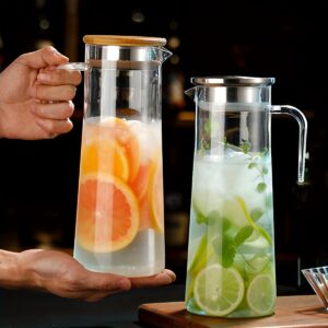Jarro de Suco de Grande Capacidade com Alça – Resistente ao Calor, Perfeito para Chá Gelado & Bebidas, Ideal para Uso Doméstico e no Escritório