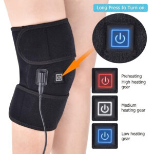 Massageador de Joelho com Dupla Cabeça Alimentado por USB com 3 Níveis de Calor – Sem Baterias Necessárias, Ideal para Alívio e Calor das Juntas, Presente Perfeito para Pais, Amigos nas Férias, Equipamento de Suporte para Joelho|Níveis de Calor Ajustáveis|Suporte de Joelho Durável, Colete de Suporte para Joelho