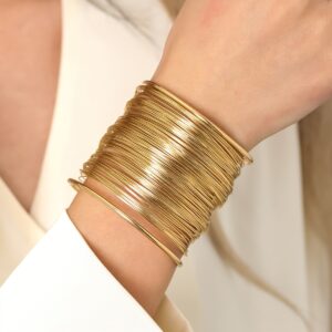 Pulseira de Punho Multicamadas com Design de Luxo – Presente de Joia Feminina
