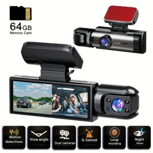 Câmera de bordo A9 Dual-Channel 3,16 polegadas (Para o P painel e interior do carro)
