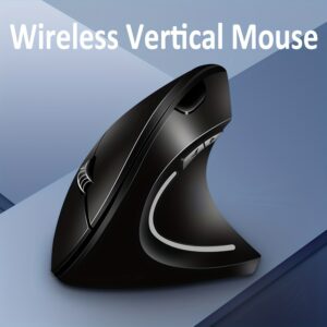Mouse Sem Fio Vertical para Jogos, Rato de Computador USB Ergonômico e Reto para Escritório em Casa ou Notebook