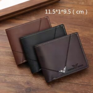 Carteira masculina 1pc, nova carteira ultrafina de moda com vários cartões