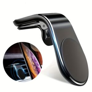 Suporte de telefone para carro em forma de L – Liga de alumínio, suporte de painel resistente à ferrugem para smartphones