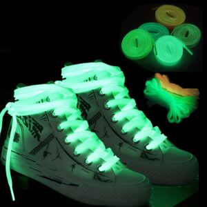 1 Par de Cadarços Luminosos para Tênis Masculinos e Femininos, Cadarços Refletivos