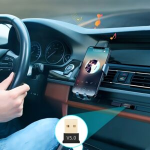Adaptador sem fio 5.0 para computador de mesa, receptor de áudio USB sem driver