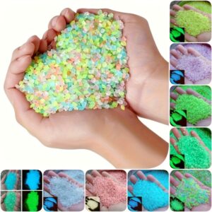 1000pcs/2000pcs Pedra Fluorescente de Jardim de Areia Luminosa de 3-5mm para Paisagem Aquática, Mini Pedra de Resina Luminosa, Pedra Luminosa de Resina para Suculentas, Decoração de Jardim, Micro Paisagem, Decoração de Bonsai, Corredor, Aquário