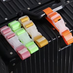 1 unidade, cinto colorido para bagagem, cinto de segurança ajustável portátil para viagem, fivela de liberação, acessórios de viagem para bagagem, fácil de transportar, cinto prático para viagem ao ar livre