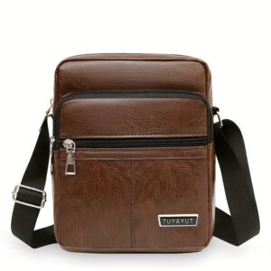 Bolsa de ombro leve casual para homens, Bolsa de alça com zíper Bolsa de alça mais simples Bolsa clássica