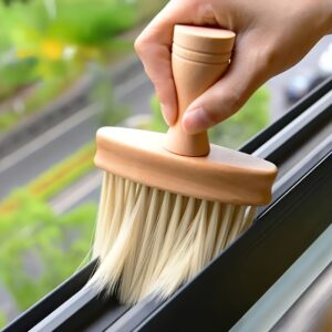 Conjunto de escovas de limpeza ranhuradas multiuso de 6.18 polegadas – Ideal para janelas, mesas e cozinha – Plástico durável, perfeito para uso doméstico e em hotéis – Sem carregamento