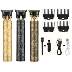 [1pc Cortador De Cabelo Sem Fio Masculino] Cortador De Cabelo Sem Fio Masculino, Aparador De Cabelo Profissional Recarregável Por USB, Com Bateria De Lítio De 300mAh, 4 Pentes Guia E Escova De Limpeza, Para Corte E Cuidado De Cabelo
