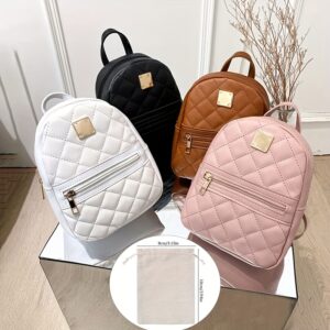 1 peça mochila casual feminina de cor sólida, leve e portátil, pequena bolsa retrô de ombro/mochila com zíper, bolsa multifuncional, bolsa transversal, saco de armazenamento em juta 10*8cm, adequada para viagens, passeios, uso ao ar livre