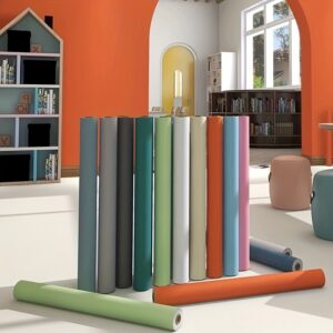 1 Rolo de Papel de Parede Autoadesivo em Cor Sólida Mate – Instalação Fácil, Filme de Vinil Durável para Decoração de Cozinha, Banheiro, Sala de Estar, Adesivo de Decoração de Casa, Decoração de Armário de Móveis, Papel de Parede DIY, Papel de Parede de Instalação Fácil | Papel de Parede Moderno | Textura Suave, Decoração de Parede