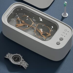 Limpeza Versátil – Portátil, Limpeza Profunda de 360°, Bateria Recarregável – Alimentado por USB | Máquina de Limpeza com Vibração de Alta Frequência, Lavagem Multifuncional para Joias, Óculos, Relógios, Aparelhos Ortodônticos, Próteses Dentárias e Mais | Uso Doméstico Sem Esforço