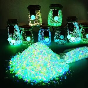 3000pcs/saco, Areia Luminosa para Jardim, Decoração em Miniatura de Terra dos Fadas, Pedra Artificial Luminosa para Aquário, Pedra Decorativa para Vasos, Plantas em Vasos, Plantas Suculentas, Decoração DIY