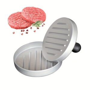 1pc Prensa Manual Antiaderente para Hambúrguer – Molde de Metal Durável para Carne & Vegetais com Cabo Ergonômico para Hambúrgueres Perfeitos, Dumplings & Mais – Ideal para Cafés da Manhã em Casa