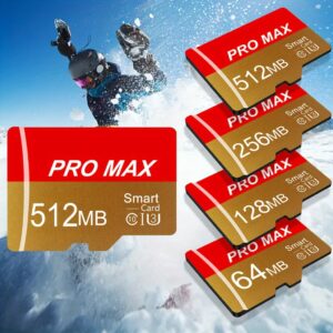 Cartões de memória de alta velocidade BLIKSEM – 512MB, 256MB, 128MB, 64MB – Cartões TF de flash de pequena capacidade para câmeras, telefones, laptops, PC, áudio de carro, consoles de jogos – Armazenamento de arquivos seguro!