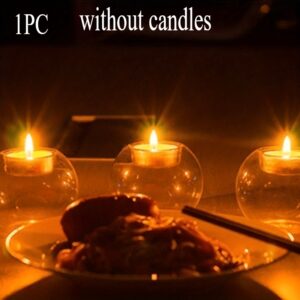 Suporte de Velas de Vidro de Cristal (sem Velas) – Ideal para Páscoa, Celebrações de Eid, Casamentos, Festas de Bar, Decoração de Casa e Decoração de Quarto Gótico. Melhore a Ambiente com Luz de Velas Romântica. Montagem em Mesa, Ambiente Romântico|Decoração de Mesa Elegante|Suporte de Velas de Vidro, Decoração de Velas