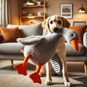 1pc Branco/Cinza/Marrom Macio Pato de Pelúcia, Brinquedo de Companheiro de Cão, para Aliviar a Energia do Cão, Adequado para Animais de Estimação Grandes, Médios e Pequenos