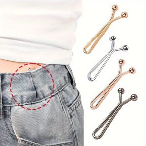 Conjunto de 8 peças de clipes ajustáveis minimalistas multifuncionais, cinturão sem pregos, clipe invisível antiderrapante em forma de V, dispositivo versátil para apertar lenços e decote