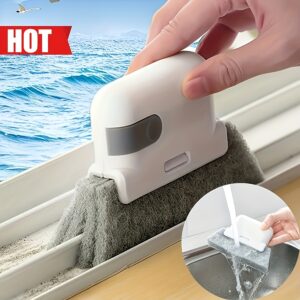Escova de limpeza de fendas de janela – Ferramenta de PVC versátil para limpeza de paredes exteriores de arranha-céus e cabines, operação manual, não necessita de energia, ideal para barcos e uso doméstico, essenciais para limpeza de barcos | Design ergonómico | Material de PVC durável, Suprimentos de limpeza de barcos
