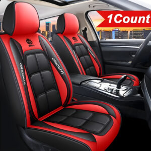 Capas de Assento de Carro em Couro PU Durável e Premium, Capa de Assento Respirável em Couro PU para Carro (1 peça) – Instalação Fácil, Proteção para Todas as Estações – Atualização Interna Premium para Bancos Dianteiros