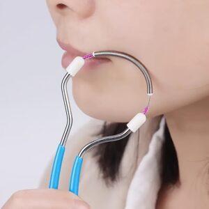 1pc Removedor de Pelos Faciais para Mulheres, Ferramenta Epilatória Portátil, Remova Pelos Indesejados no Lábio Superior, Queixo, Rosto ou Pescoço, Epilador de Mola Portátil e Indolor