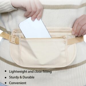 Pochete Esportiva Ultrafina com Zíper – Leve, Elástica para Viagem & Corrida, Bolsa de Cintura para Celular, Cartões & Essenciais – Disponível em /Preto