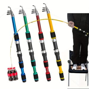 Vara de pesca telescópica de viagem: aproveite a pesca em qualquer lugar com esta vara de pesca de fibra de vidro leve