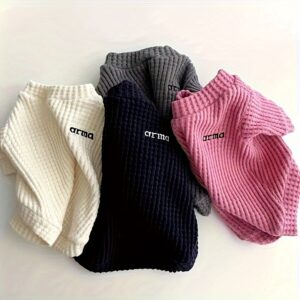 Suéteres para animais de estimação tricotados, Pulôveres de cachorro na moda em cores variadas, Padrão de grade de abacaxi aconchegante, Vestuário para animais de estimação de primavera/outono, Roupas confortáveis para cães pequenos
