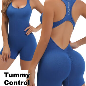 Macacão Marrom Feminino de Alta Elasticidade e Sem Costura – Macio, Respirável, Elasticidade em 4 Sentidos para Yoga, Tênis & Fitness – Secagem Rápida, Tecido Não Transparente, Lavável à Máquina