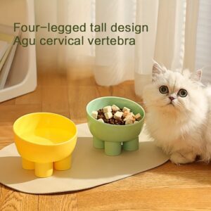 Design Elegante, Tigela Elevada para Animais de Estimação com Suporte – Design Anti-Queda e Amigável ao Pescoço para Gatos & Cães – Ideal para Comida, Água, Lanches