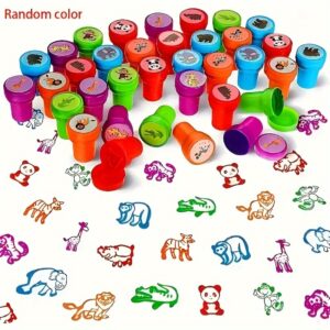 Conjunto de 10 carimbos sortidos para crianças Carimbos autoentintados Brinquedos para crianças Carimbos de rosto Álbum de fotos de scrapbooking DIY Pintura Decoração de álbum de fotos Presente de Halloween, Ação de Graças e Natal