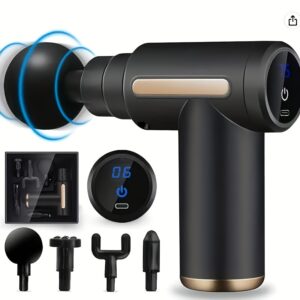 YAOWITHSU Pistola de Massagem Compacta – Alívio de Tecidos Profundos para Corpo, Costas & Pescoço | Bateria de Lítio Recarregável | Design Elegante | Presente Perfeito para o Dia dos Pais