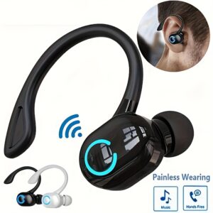 Novos Fones de Ouvido Sem Fio com Visor LED e Toque, Earbuds TWS para Esportes e Música, Compatíveis com iOS/Android