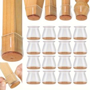 16pcs Protetores de Pernas de Cadeira – Capas de Pés de Banquinho Silenciosas e Duráveis para Proteção de Piso & Redução de Ruído – Acessórios Essenciais para Móveis