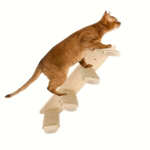 Escadas de Escalada de Gato Parede, Escalador de Atividade de Gato Indoor, Mobiliário de Parede Felino com Corda de Cânhamo para Gatos