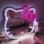 1pc Hello Kitty Cartoon Oval LED Neon Light Mirror, USB Powered Horizontal Wall Mirror with Plastic Frame, Dimmable for Bedroom, Locker, Living Room, Kids Room, Hallway – Glowing Decoration