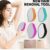 1pc Depilação Indolor para Mulheres – Epilador Manual de Vidro Cristal à Prova d’Água, Reutilizável & Lavável, Oval com Cabo Ergonômico em Branco, Rosa & Preto – Ideal para Pele Suave do Corpo