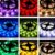 Fita de LED 97,54cm – Fita de LED multicolorida RGB SMD5050 com mudança de cor, cabo USB e mini controlador para decoração de quarto, festa e casa