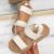 Sandálias de espadrille boho chic para mulheres – Tecido bege com alça elástica, biqueira aberta, salto de plataforma baixa, perfeitas para praia e uso casual, sandálias de verão