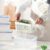 4 unidades/Conjunto – Recipientes Premium à Prova de Vazamento para Armazenamento de Alimentos Design Hermético de 2 Camadas para Fácil Preparo de Refeições – Organizadores de Cozinha Reutilizáveis e Empilháveis – Perfeitos para Frutas, Legumes, Carnes e Grãos