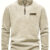 Moletom Masculino com Forro de Fleece e Meio-Zíper – Gola Alta Casual, Pulôver de Manga Longa para Outono/Inverno